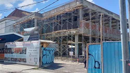 Proyek hotel dan vila di Jalan Pantai Berawa, Tibubeneng, Kuta Utara, Badung, yang didatangi DPRD Badung, Rabu (14/6/2023).