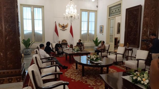 Putri Ariani bertemu dengan Jokowi di Istana (Kanavino-detikcom)