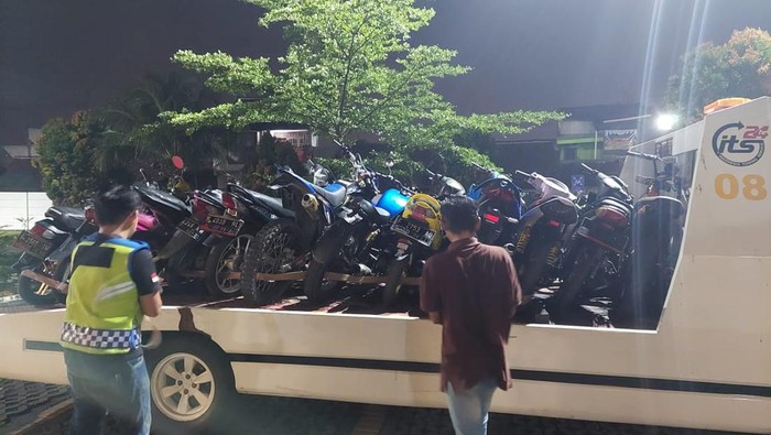 Ratusan Motor Terjaring Razia Knalpot Bising di Bogor, 24 Pemotor Ditilang
