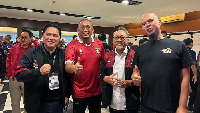 Andre Rosiade bersama Mendag Zulhas, Menteri BUMN Erick Thohir dan Ahmad Dhani (dok. IG Andre).