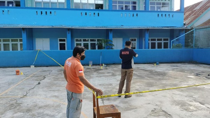 Lapangan futsal Pesantren Modern Al Junadiyah Biru di Kabupaten Bone, Sulawesi Selatan (Sulsel).