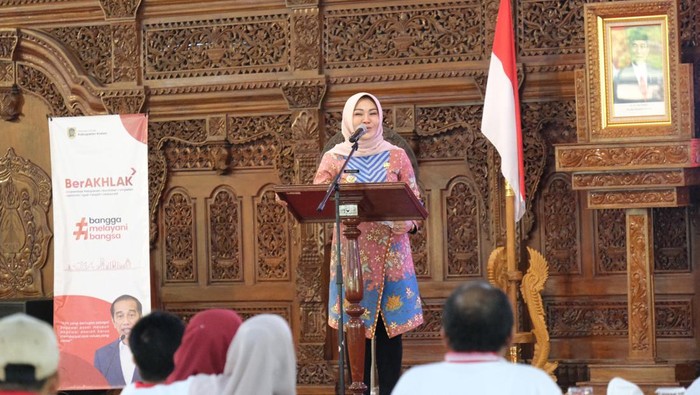 Bupati Klaten Sri Mulyani menerima kunjungan Forum Wakil Kepala Daerah (Forwakada) Indonesia korwil Jawa Tengah, Selasa (13/06) di Pendopo Setda Kabupaten Klaten.