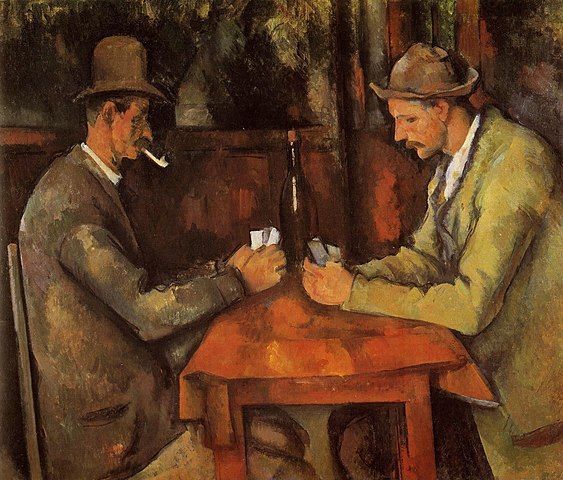 card player by paul cezanne.