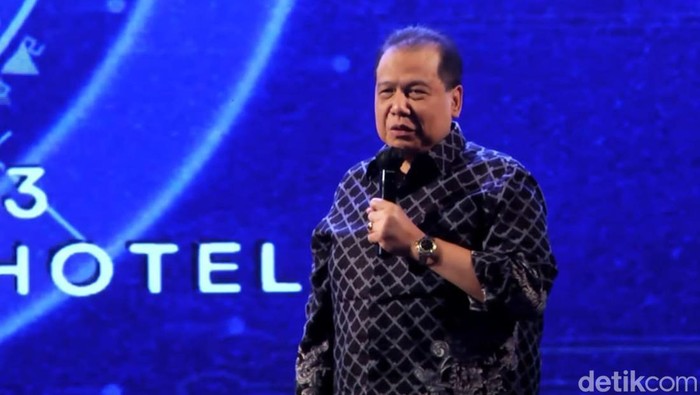 Chairman PT CT Corp Chairul Tanjung saat hadir di acara rapat kerja APPDI