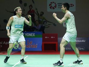 Ganda Putra Nomor 2 Dunia Melaju ke 8 Besar Indonesia Open 2023