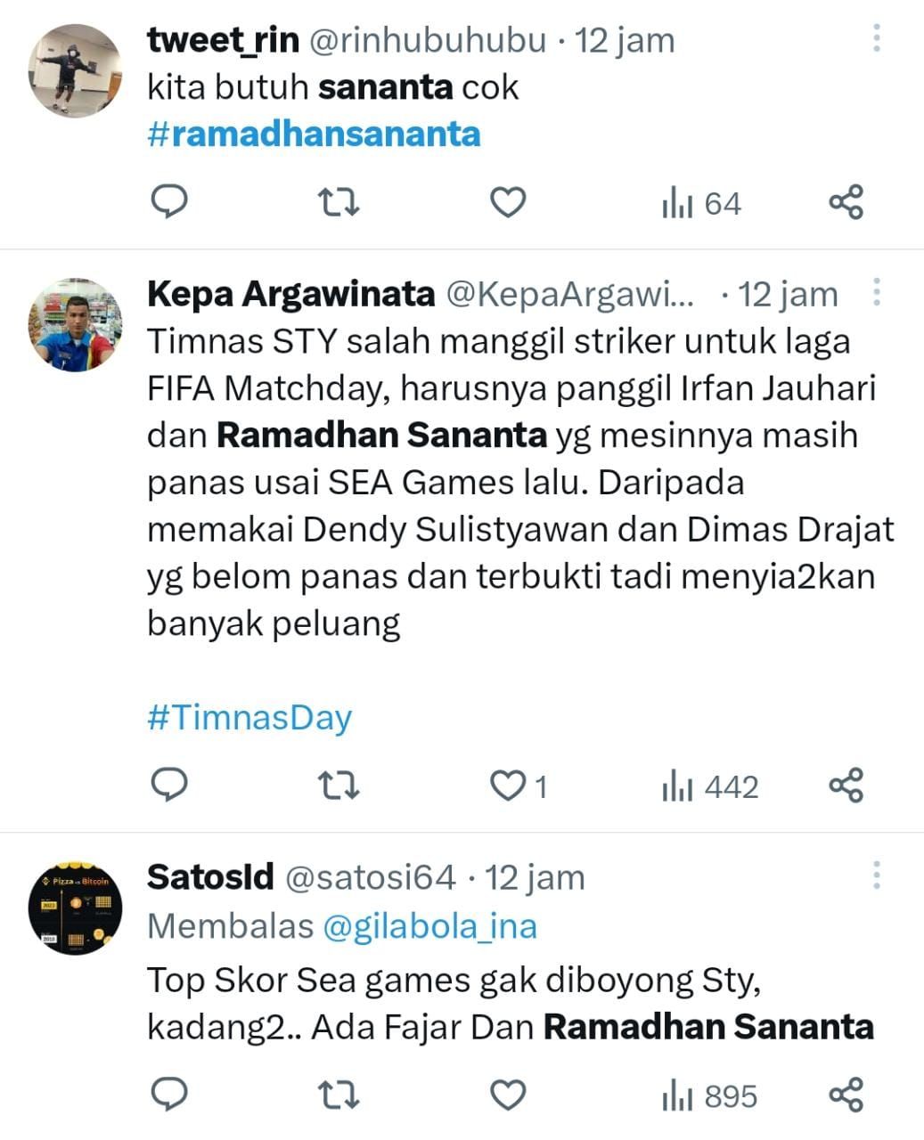 Kata netizen soal Timnas Indonesia butuh Ramadhan Sananta.
