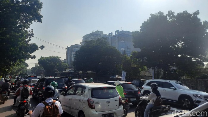Kemacetan di Jalan Pasar Minggu, Jaksel
