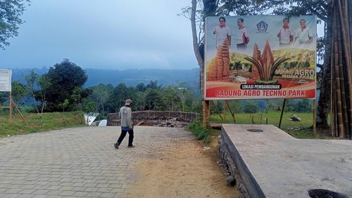 Lokasi pembangunan Badung Agro Techno Park (BATP) di kawasan pegunungan Desa Belok Sidan, Kecamatan Petang, Badung.
