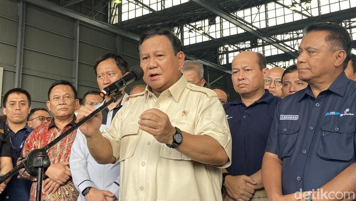 Menhan RI Prabowo Subianto. (Firda Cynthia Anggrainy/detikcom).