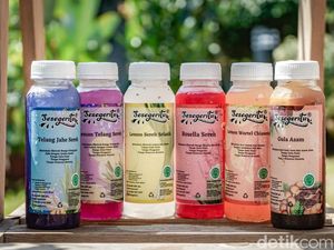 Guru Kimia Asal Serang Racik Bunga Telang Jadi Minuman Segar Menyehatkan