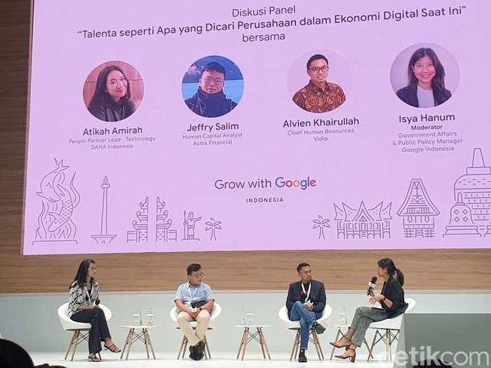 Panelis Grow with Google menjelaskan skill yang dibutuhkan di dunia kerja masa depan, Rabu (15/6/2023).