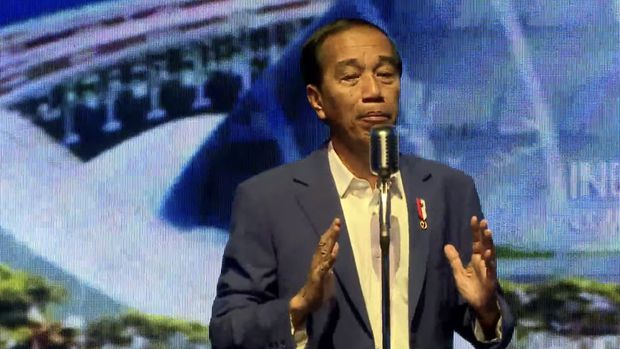 Presiden Joko Widodo (Jokowi) dalam acara Indonesia Emas 2045, Kamis (15/6/2023). (Tangkapan layar Youtube  Bappenas RI)