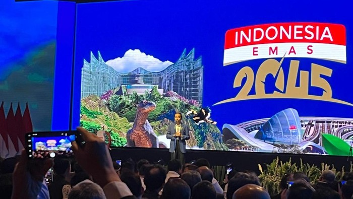 Presiden Jokowi di peluncuran Indonesia Emas 2045 (Azhar-detikcom)