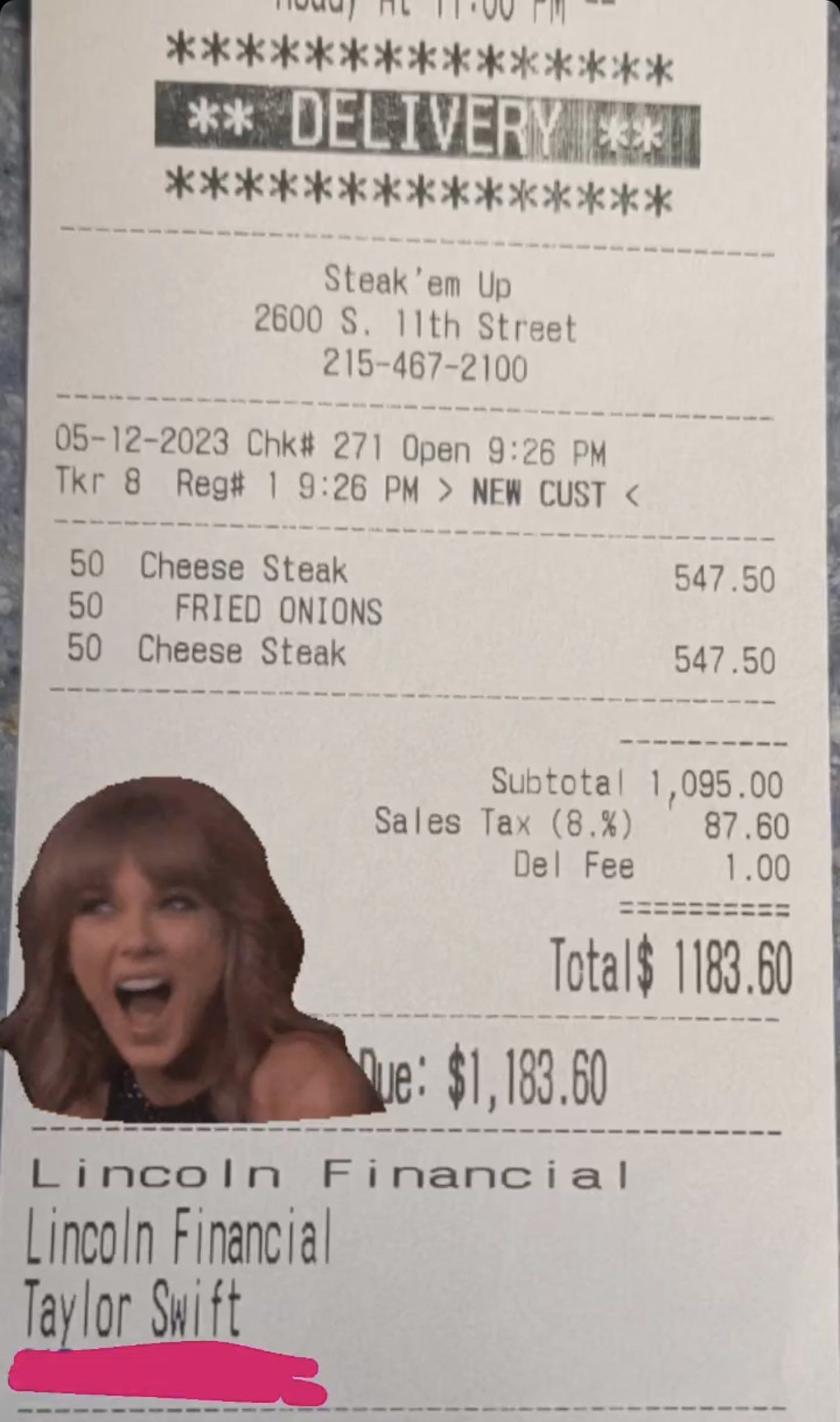 Taylor Swift Habiskan Rp 17,7 Juta untuk Pesan Makanan Seusai Konser