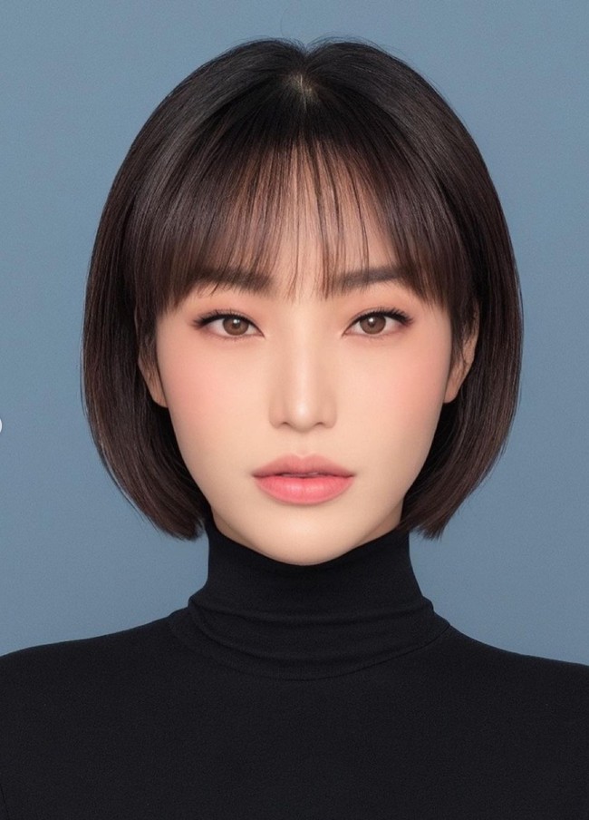 Aplikasi AI tidak banyak mengubah wajah Ayu Dewi. Penampilannya tetap dikenali namun dengan versi a la Korea. Foto: Instagram