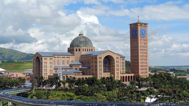 The view of the Basilica of Nossa Senhora Aparecida, Brazil