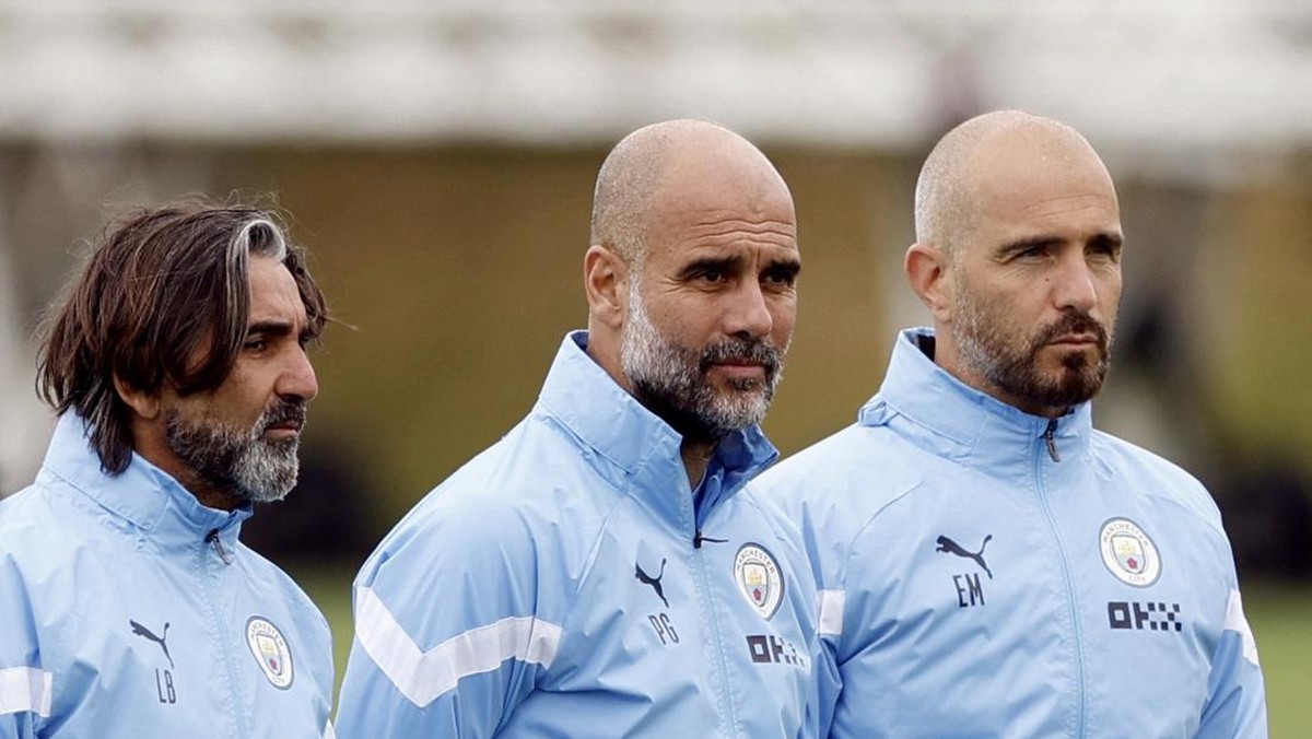 Pep Guardiola bakal ditinggal asistennya lagi Enzo Maresca (kanan) (Action Images via Reuters/JASON CAIRNDUFF)
