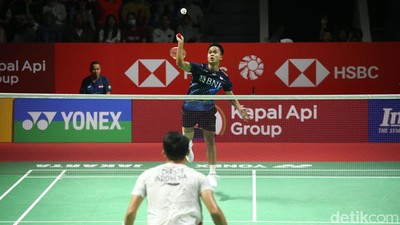 Ginting Kalahkan Jojo di Perang Saudara Indonesia Open 2023