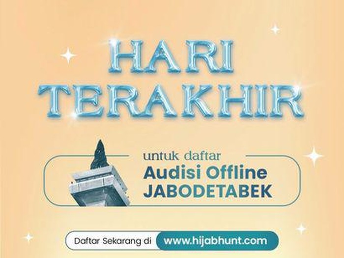 Hari terakhir audisi offline Emeron Hijab Hunt 2023 untuk wilayah Jabodetabek.