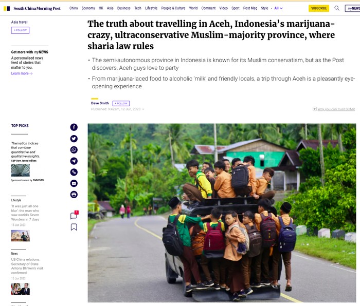 Media China soroti Aceh