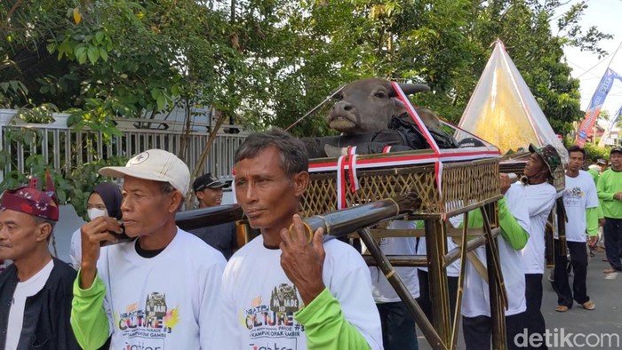 Melihat Larung Kepala Kerbau di Dam Bagong Trenggalek