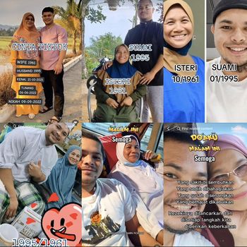 Pasangan beda usia 35 tahun viral Mohammad Amin Jumdail dan Rokiah Samat.