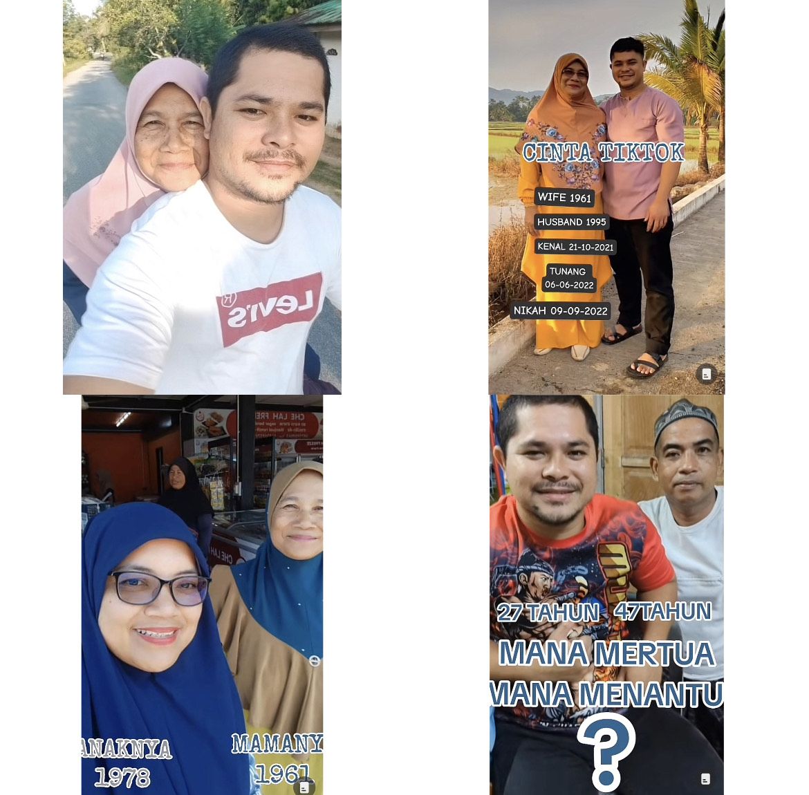 Pasangan beda usia 35 tahun viral Mohammad Amin Jumdail dan Rokiah Samat.