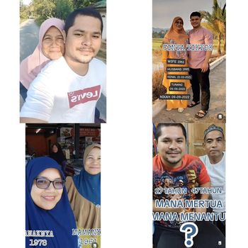 Pasangan beda usia 35 tahun viral Mohammad Amin Jumdail dan Rokiah Samat.