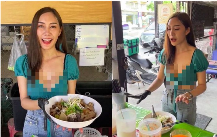 Penjual mie cantik dan seksi
