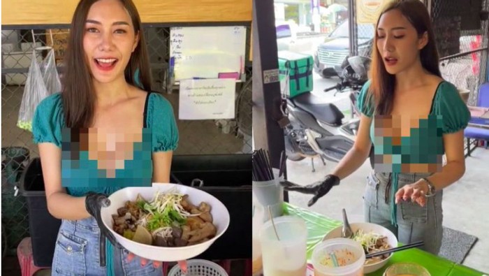 Penjual mie cantik dan seksi