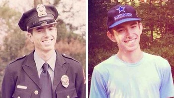 Ayah dan anak ketika sama-sama berusia 20 tahun. (Foto: Brightside)