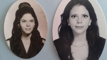 Foto seorang ibu dan anak perempuan di abad yang berbeda. (Foto: Brightside)