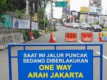 22 Ribu Kendaraan Melintas di Puncak Bogor, One Way Arah Jakarta Diterapkan