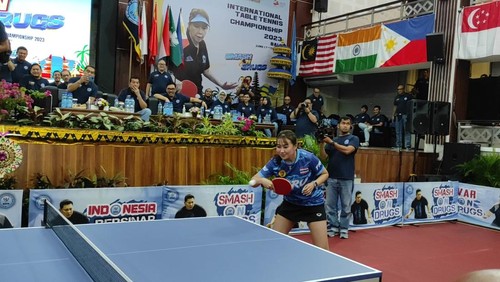 Kejuaraan tenis meja Internasional 2023 digelar BNN RI di Auditorium Widya Sabha Unud. (I Wayan Sui Suadnyana/detikBali)