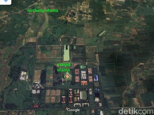 Kemegahan Ponpes Al-Zaytun dari Citra Satelit