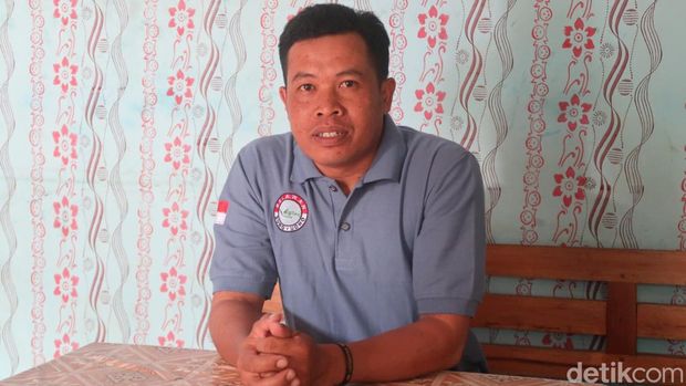 Surono warga Kampung Pitu, Nglanggeran, Gunungkidul, Jumat (16/6/2023).