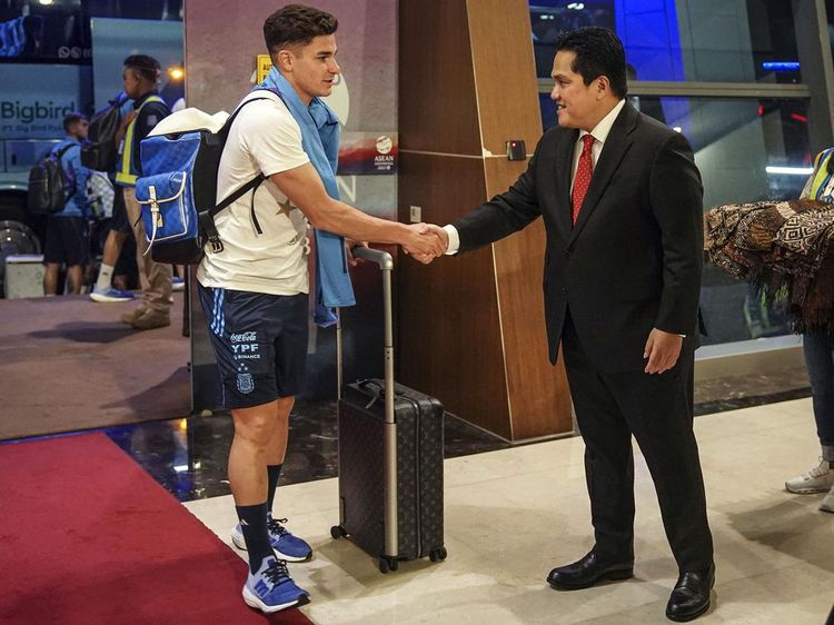 Momen Timnas Argentina Tiba di Indonesia