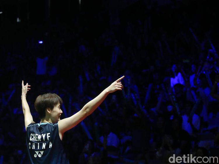 Aksi-aksi Chen Yu Fei Hajar Carolina Marin Berujung Juara Indonesia Open 2023