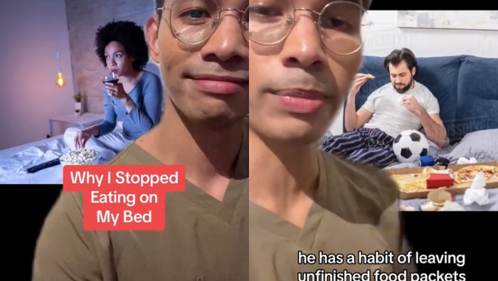 Dokter Ini Ungkap Bahaya Kebiasaan Makan di Kasur, Ternyata karena Ini!
