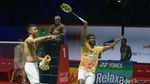 Ekspresi Ganda Putra India Usai Juara Indonesia Open 2023