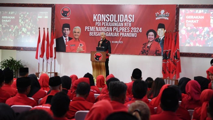 Ganjar Pranowo konsolidasi ke PDIP NTB