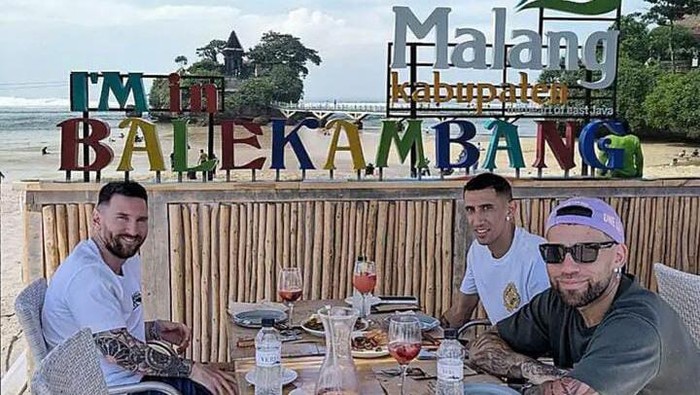 Lionel Messi berlibur di Malang