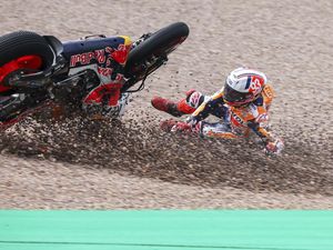 Marc Marquez Crash Lagi, Belum Finis di MotoGP 2023