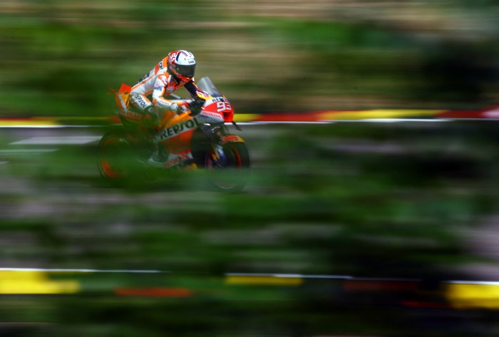 MotoGP - German Grand Prix - Sachsenring, Hohenstein-Ernstthal, Germany - June 17, 2023 Repsol Honda Teams Marc Marquez in action during qualifying REUTERS/Lisi Niesner