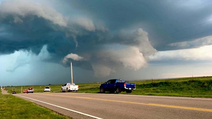 A general view shows storm clouds moving, in Beaver, Oklahoma, U.S. June 17, 2023, in this still image obtained from a social media video. Thea Sandmael/via REUTERS  THIS IMAGE HAS BEEN SUPPLIED BY A THIRD PARTY. MANDATORY CREDIT. NO RESALES. NO ARCHIVES.
