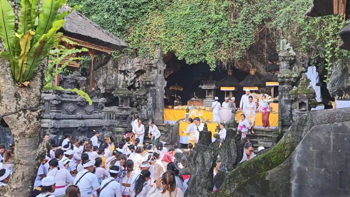 Pura Goa Lawah di Desa Pesinggahan, Kecamatan Dawan, Klungkung, Bali. (Putu krista/detikBali)