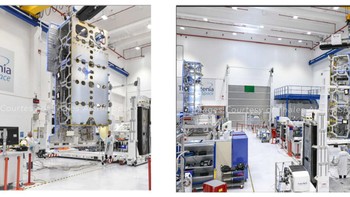 Satelit Nusantara Tiga atau Satelit Republik Indonesia (Satria-1) dirakit oleh Thelas Alenia Space di Prancis. Foto: Thales Alenia Space