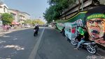 Spanduk Bonek Warnai Kota Surabaya di HUT Ke-96 Persebaya