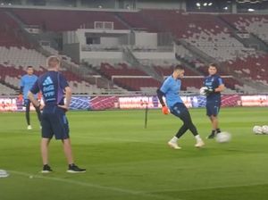 Mengintip Sesi Latihan Timnas Argentina di GBK