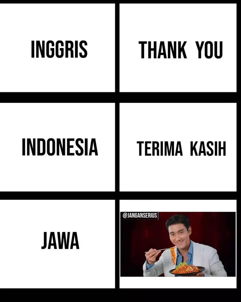 Buat kamu yang orang Jawa, pasti bakal senyum-senyum sendiri melihat deretan meme berikut.